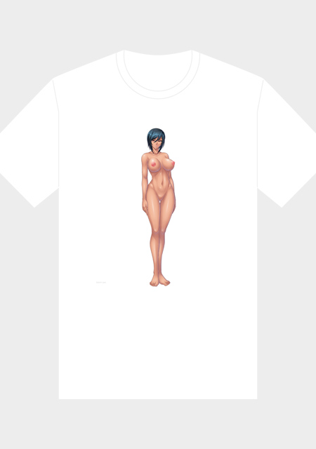 ラフな裸婦Tシャツ（ナオミ・エヴァンス）