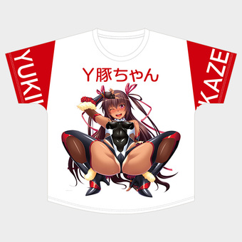 Y豚ちゃん ラウンドカットTシャツ（水城ゆきかぜ）