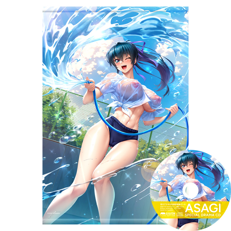 対魔忍RPGX 井河アサギ B2タペストリー 〜若きアサギの性春放課後プールドラマCD付き〜